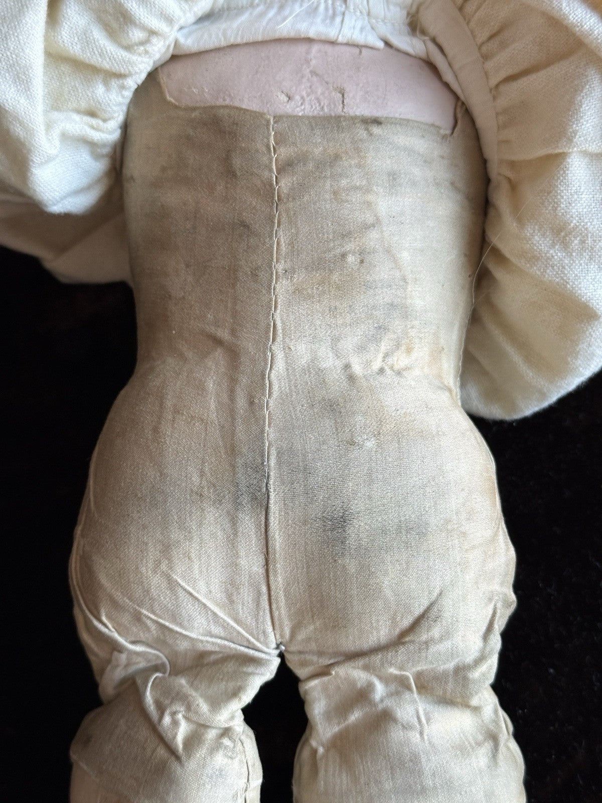 Antique American Martha Chase 15.5” Oil Painted Cloth Baby Doll