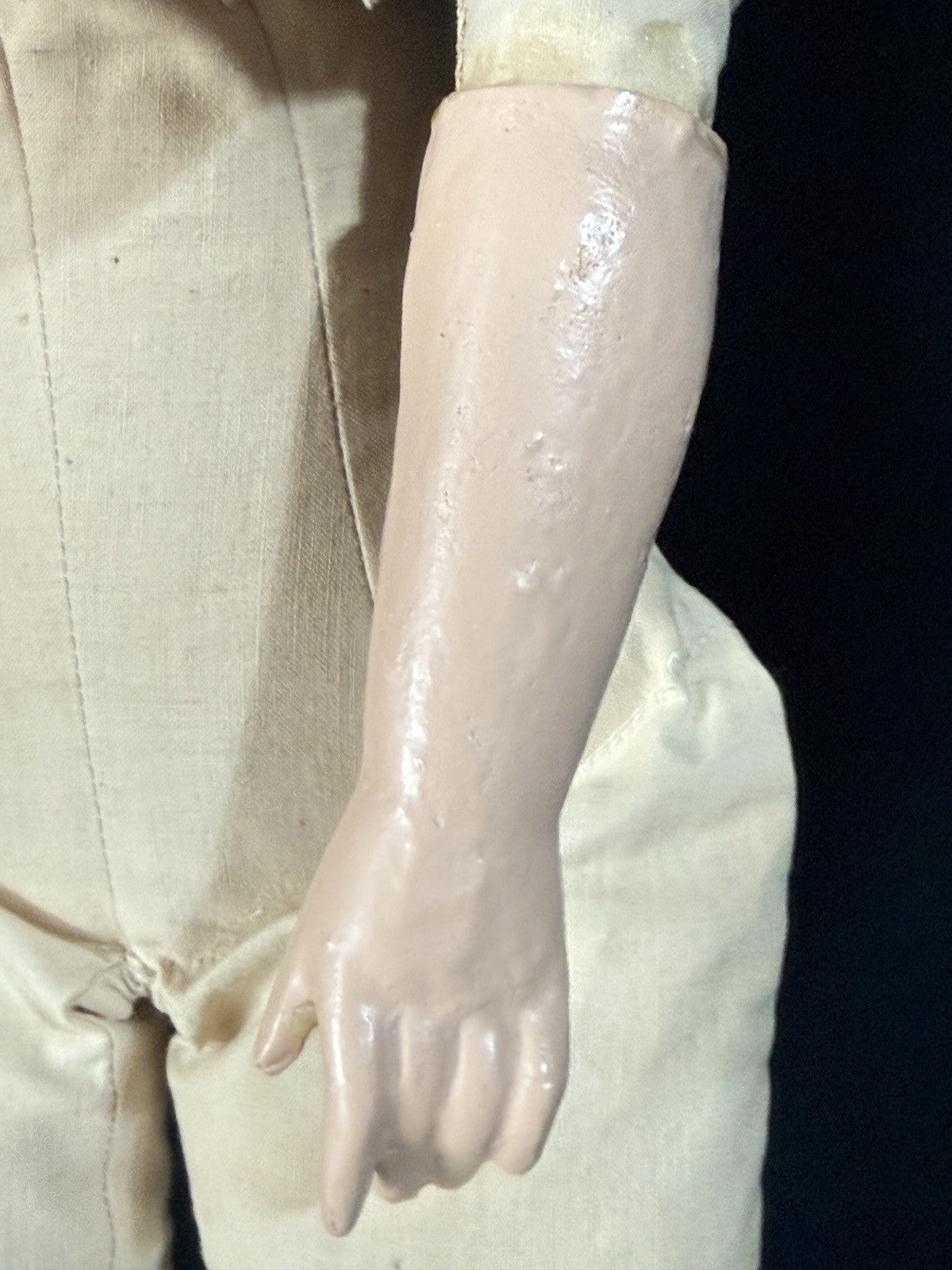 Antique German 25” Flat Top Highbrow China Shoulder Head Doll