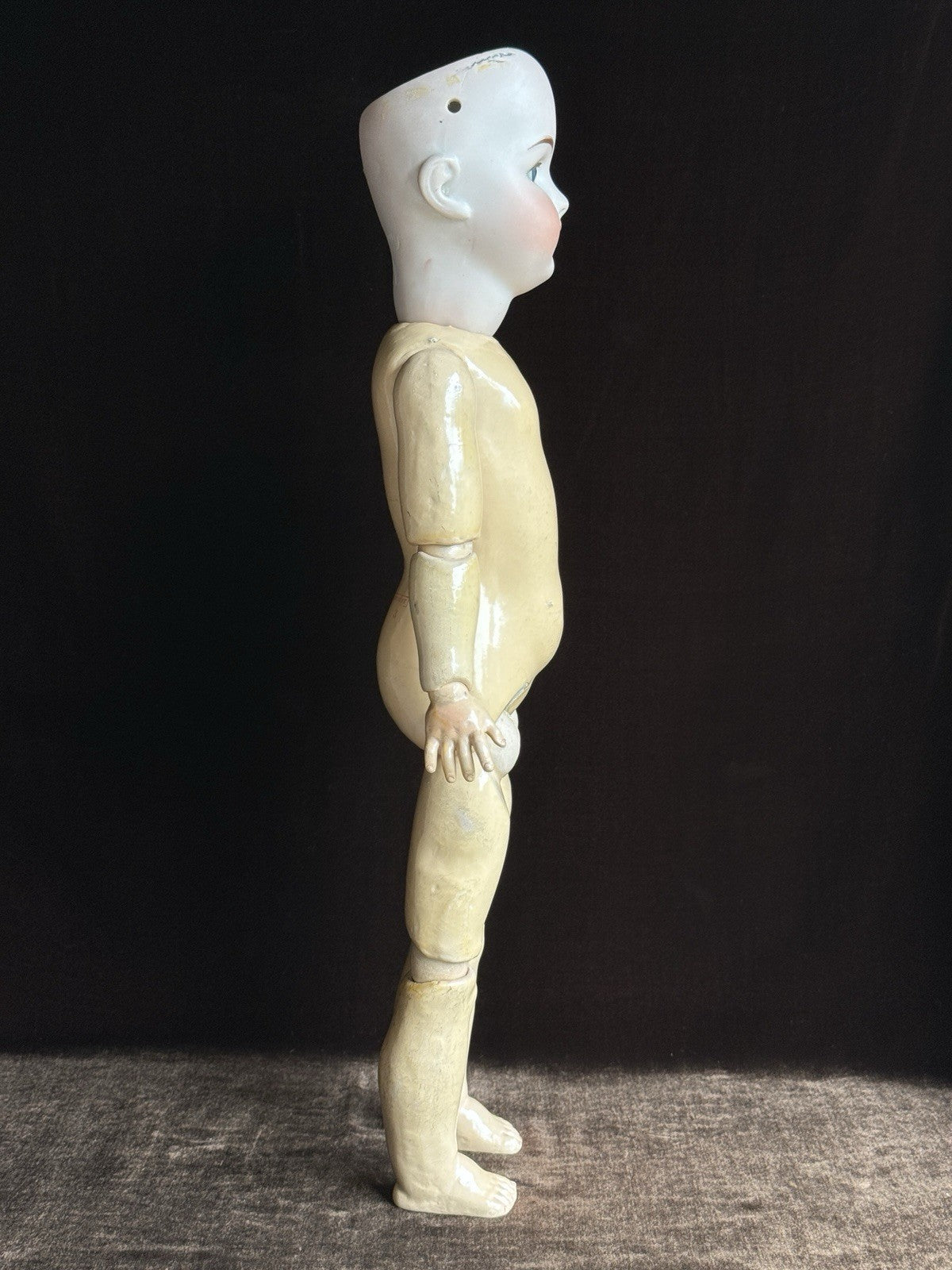 Antique German 22” Goebel B4 Bisque Head Composition Body Doll