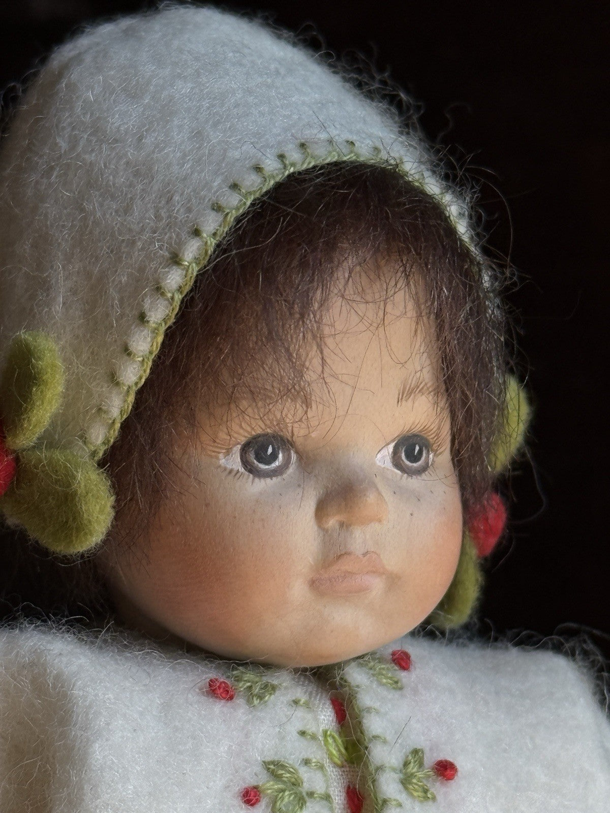 Collectible Erika Catellani 6” Carved Wooden Baby Doll Irma LE 25