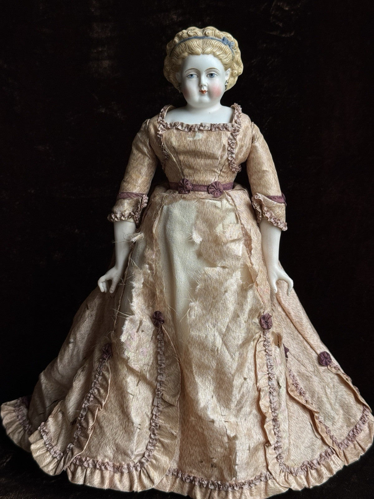 Antique German ABG (?) 11.5” Bisque Head Parian Fashion Doll