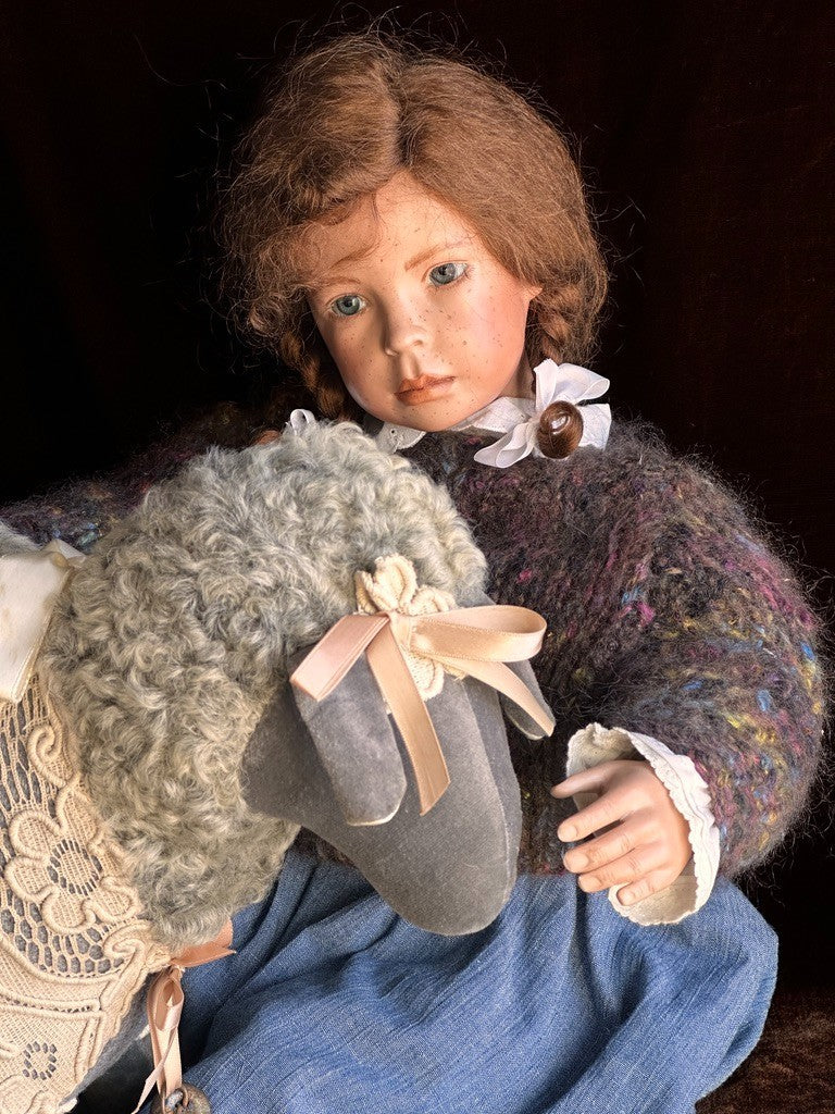 OOAK Collectible 24” Porcelain Cloth Heidi Plusczok Doll