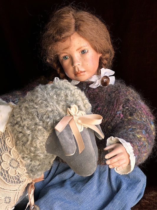 OOAK Collectible 24” Porcelain Cloth Heidi Plusczok Doll