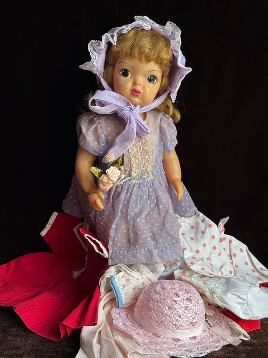 Vintage Terri Lee Plastic Doll with Multiple Outfits