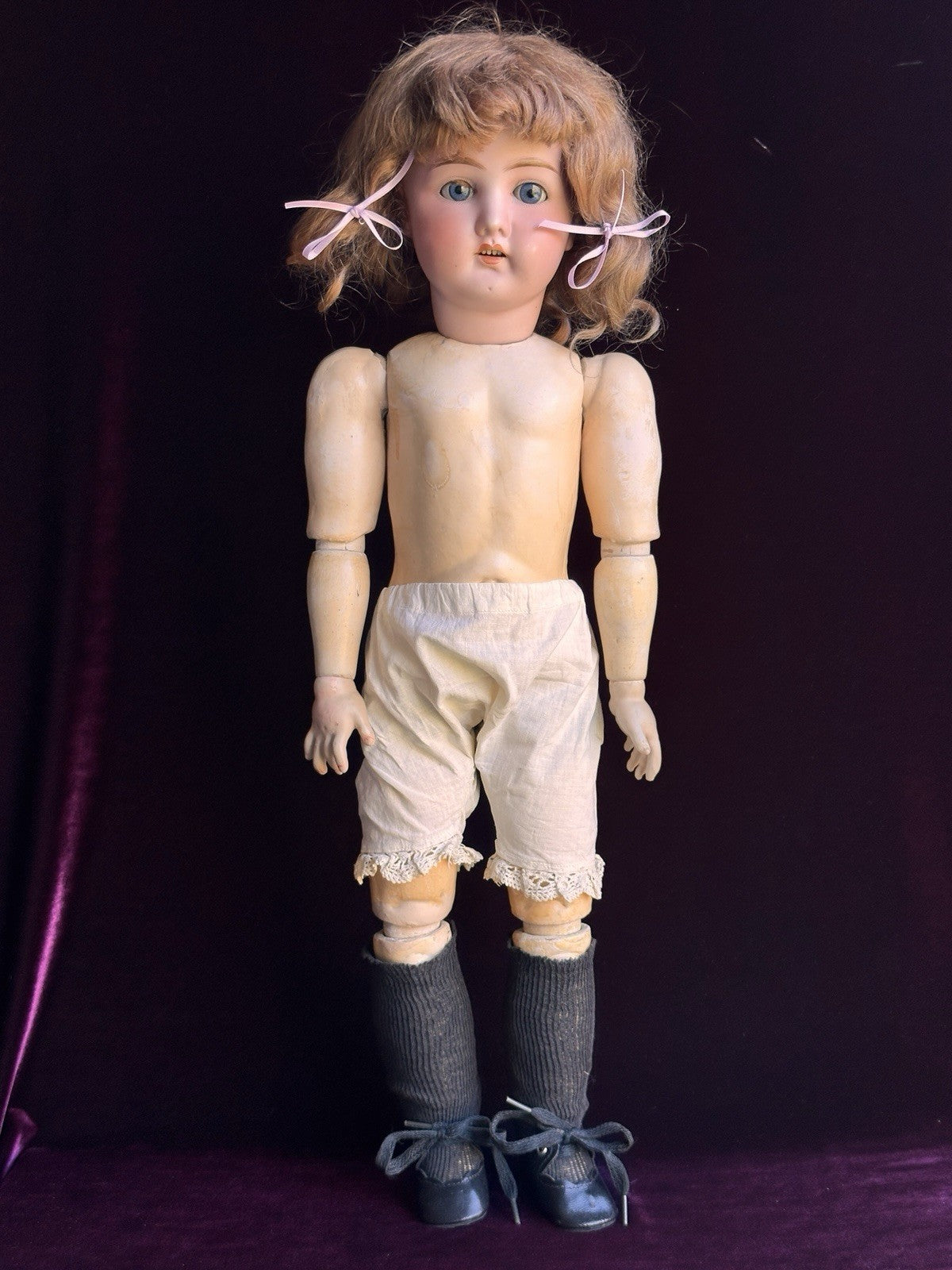 Antique German 23” Gans & Seyfarth Bisque Head Doll