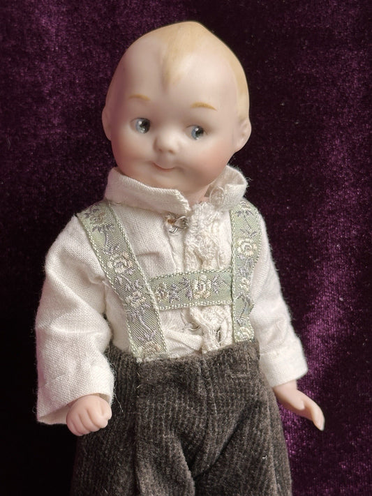 All Porcelain 6.75” Reproduction of Antique German Armand Marseille 320 Doll