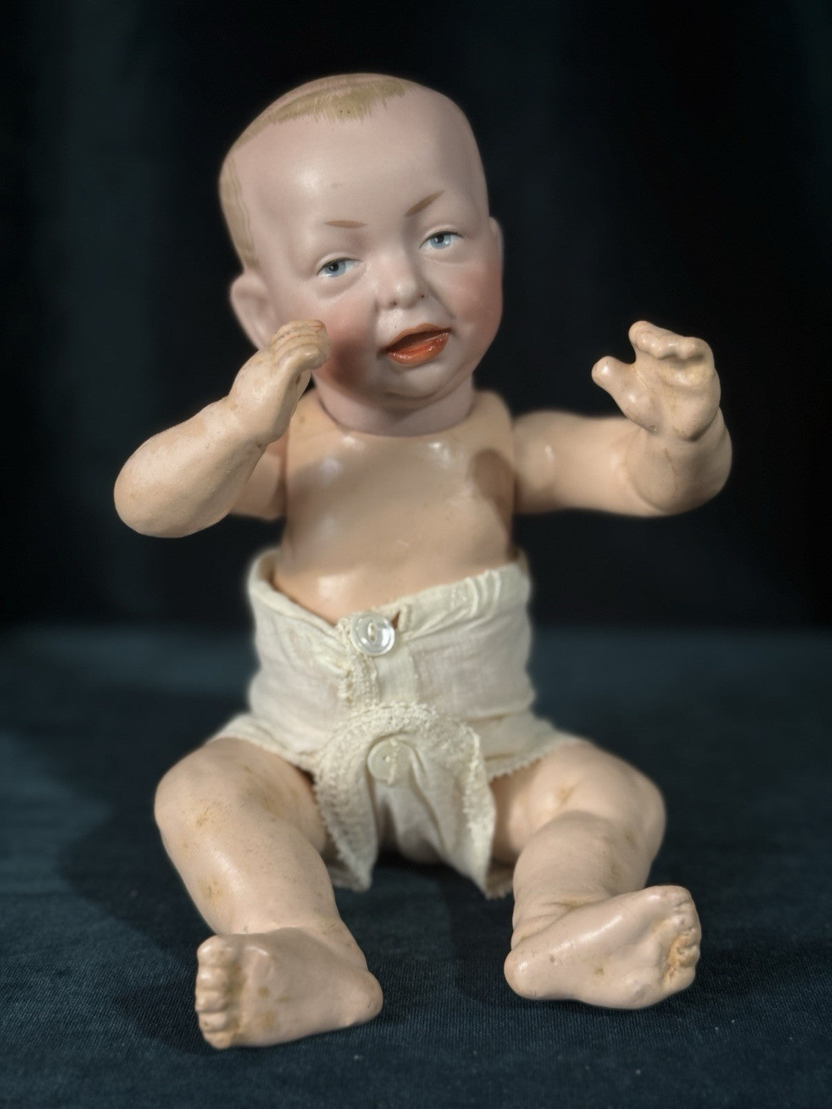 Antique German 11” Kammer Reinhardt 100 Kaiser Bisque Head Baby Doll