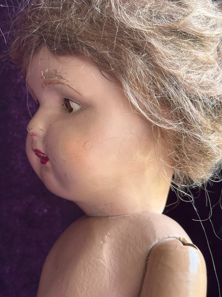Antique American Schoenhut 16" Miss Dolly Wooden Jointed Doll