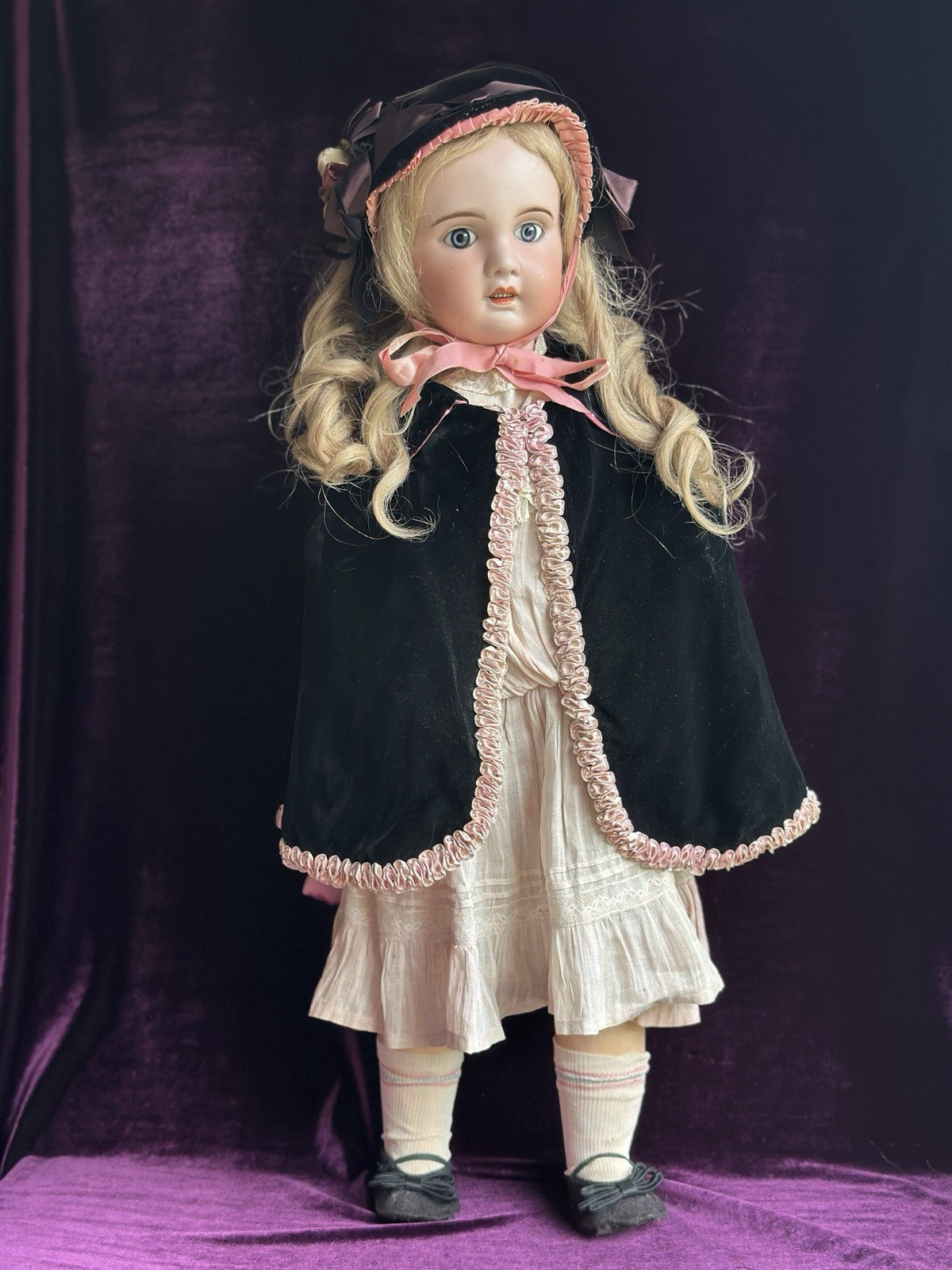 Large Antique French 29” SFBJ Jumeau Bisque Head Doll