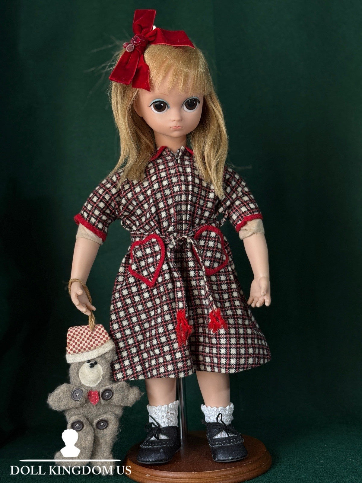 Vintage 1964 Lonely Lisa “Big Sad Eyes” Doll By Royal Doll Co 19" Redressed