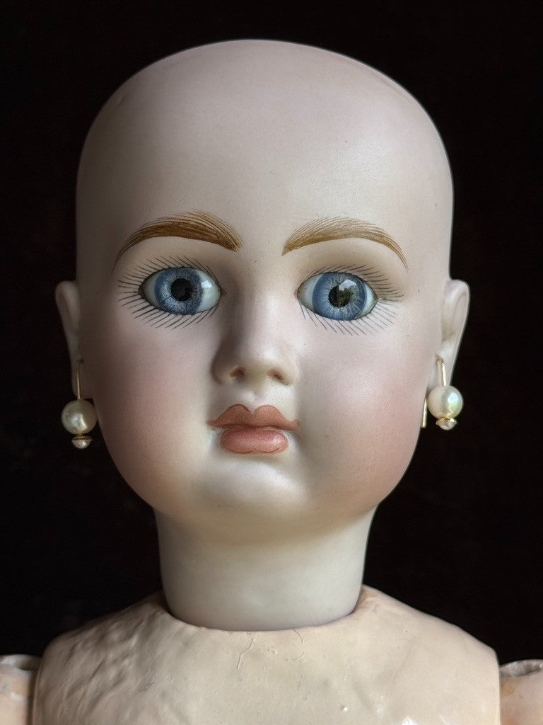 Vintage 24” Reproduction Bisque Jumeau Head on Original Antique French Body