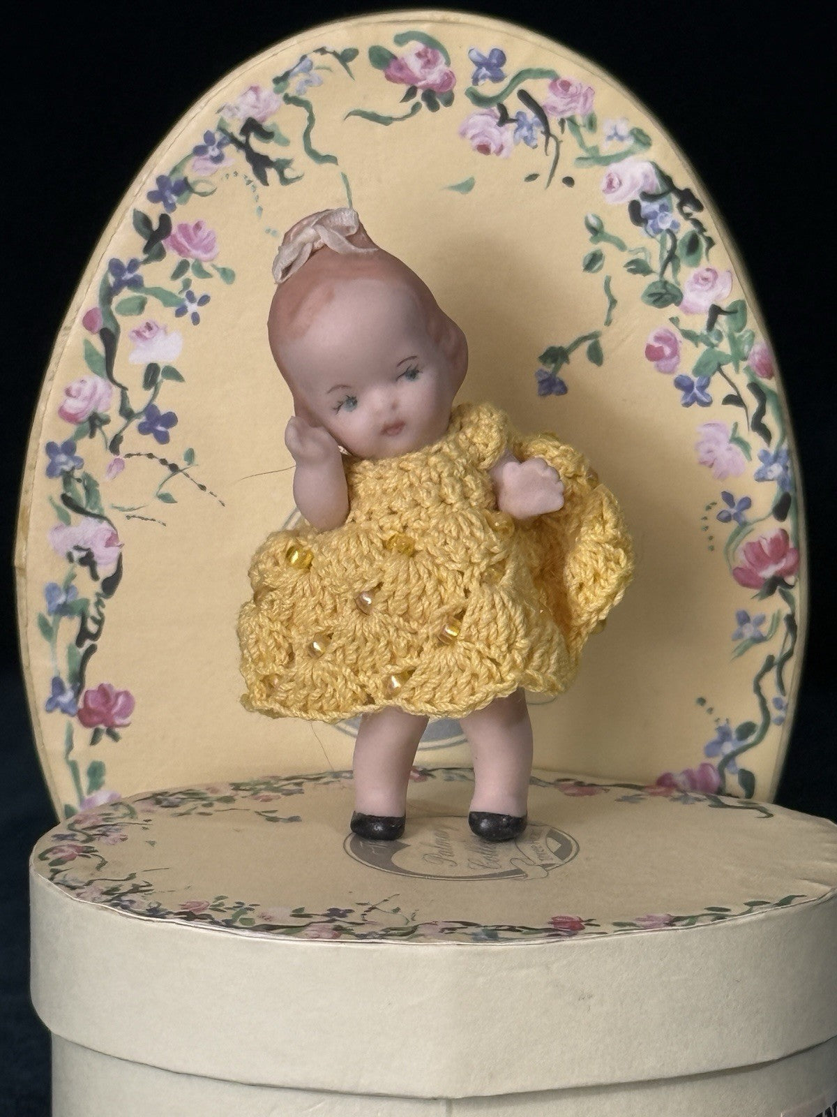 Lot Of 3 Artist Miniature Porcelain Dolls The Palmary Collection Three Heart