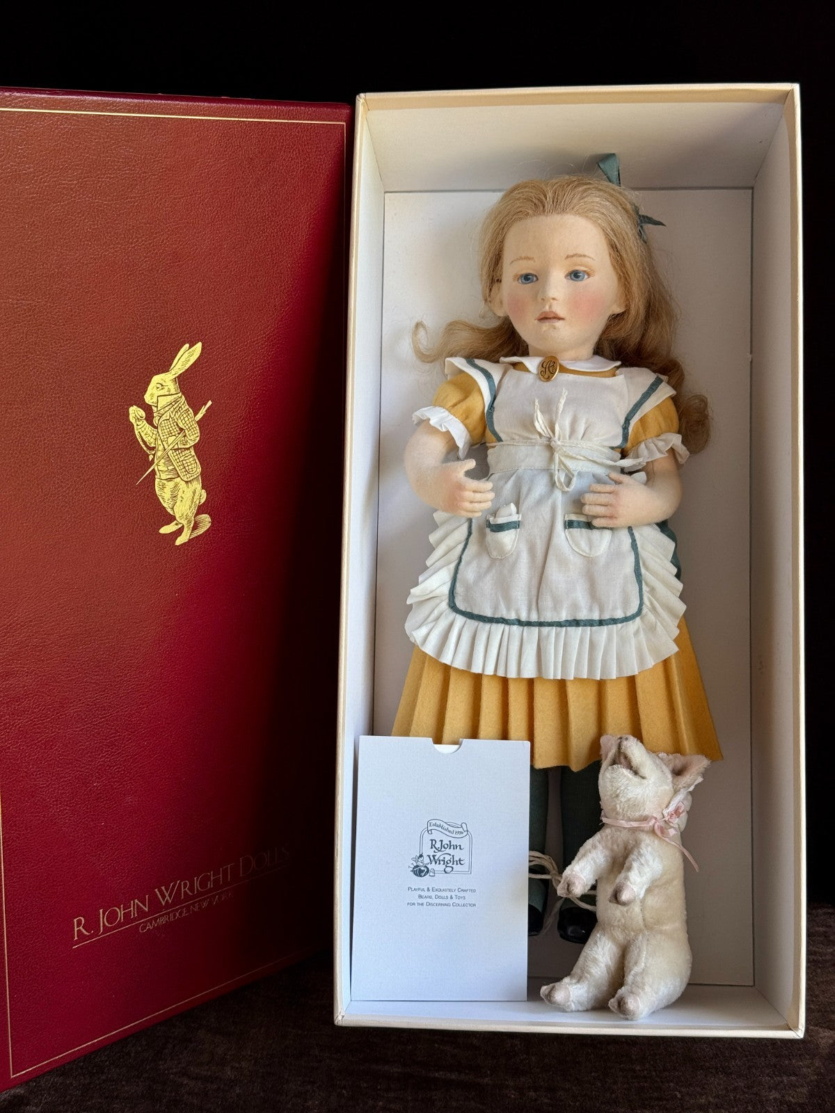 John Wright 17" The Nursery Alice Cloth Felt Doll LE 250 in Box with Certificate