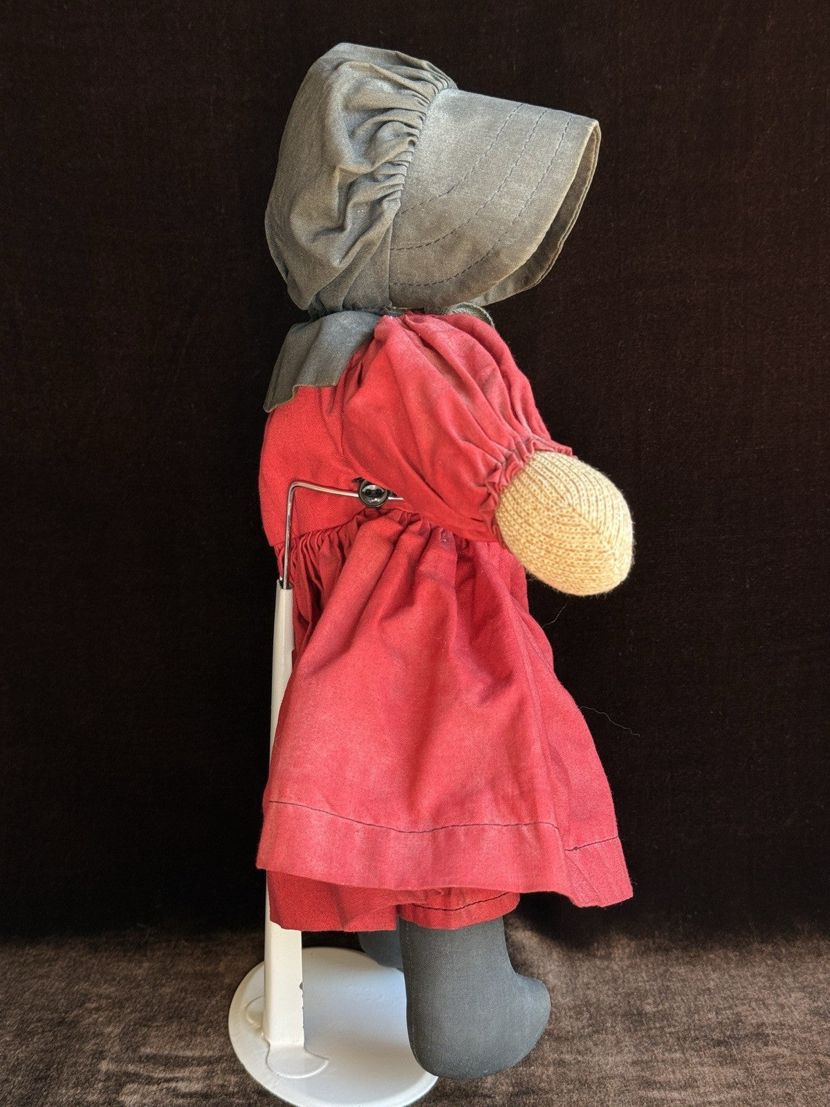 Lot of 2 Vintage Stockinette Amish and Skier Dolls