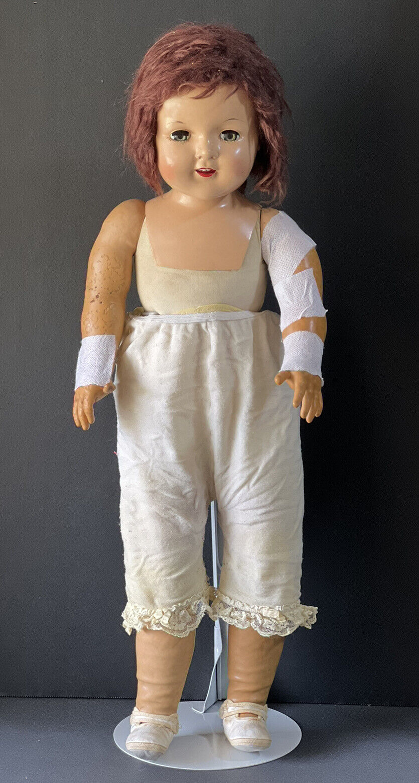 Unidentified Vintage Large 28” Mama (?) Doll Working Cryer