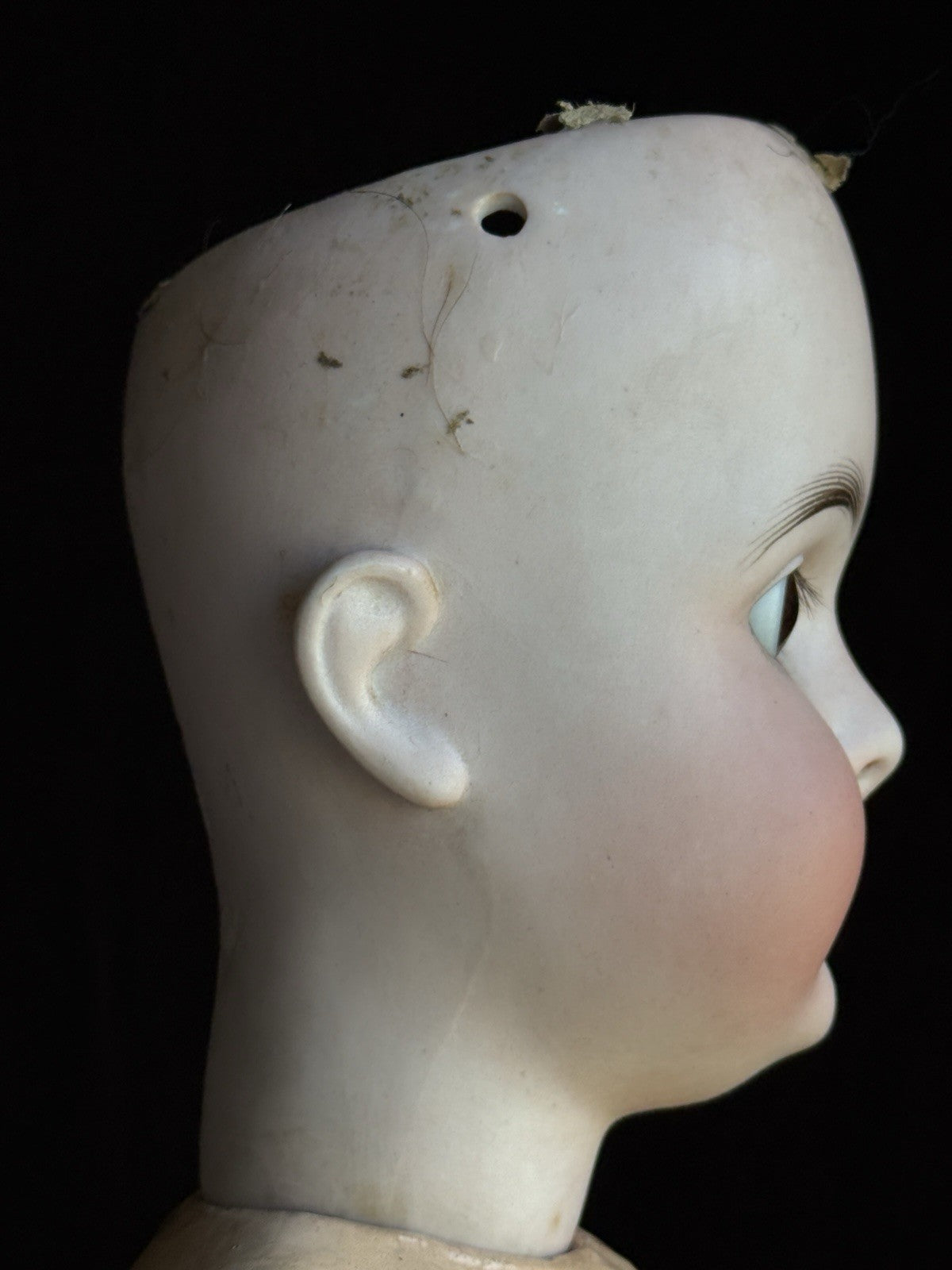 Antique German 25” Queen Louise Bisque Head Composition Body Doll
