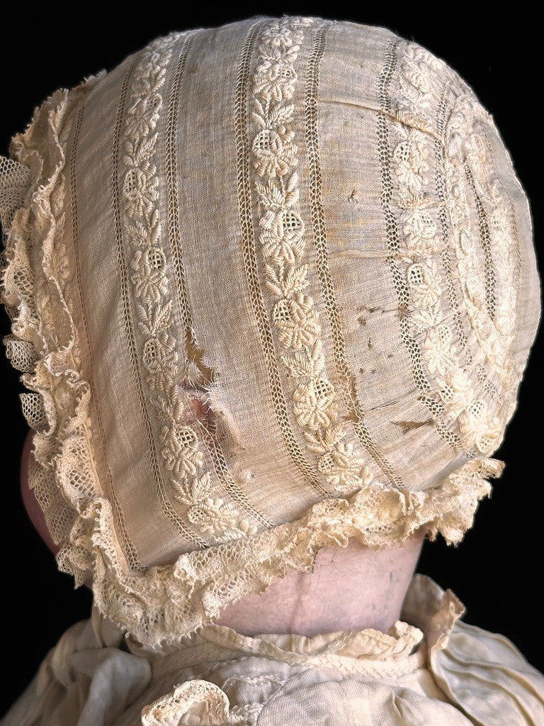 Large Antique American Martha Chase 25" Oil Painted Cloth Baby Doll