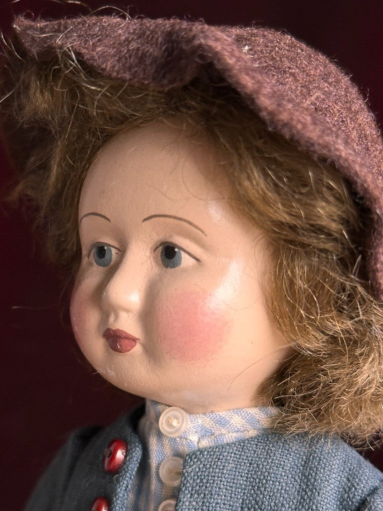 Collectible 9.5” UFDC Gail Wilson Dickon The Secret Garden Papier Mache Doll Tag