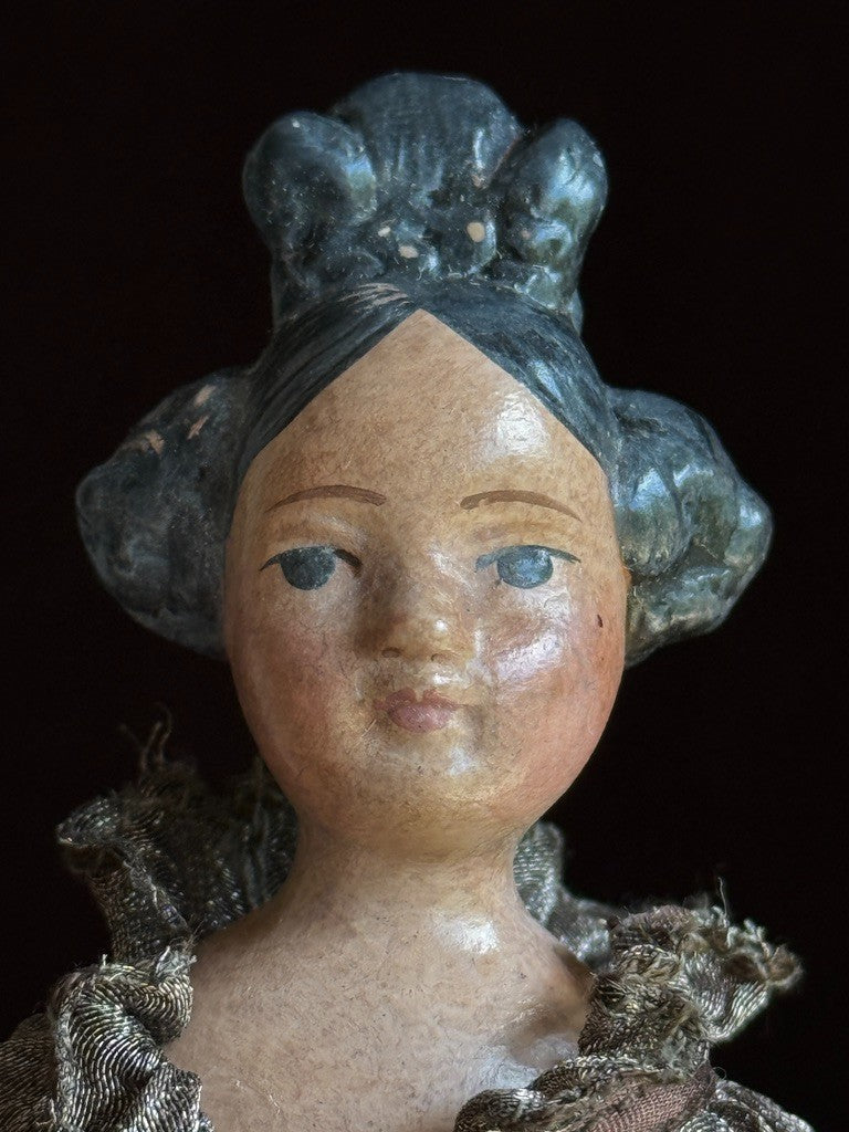 Collectible Wendy Lawton Papier Mache (?) Repro Milliner's Model  Miniature Doll