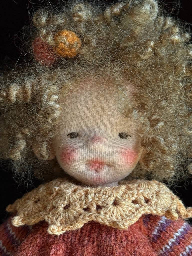 OOAK 12” Waldorf Style Cloth Doll Estee by Russian Artist Zhanna Sinichkina