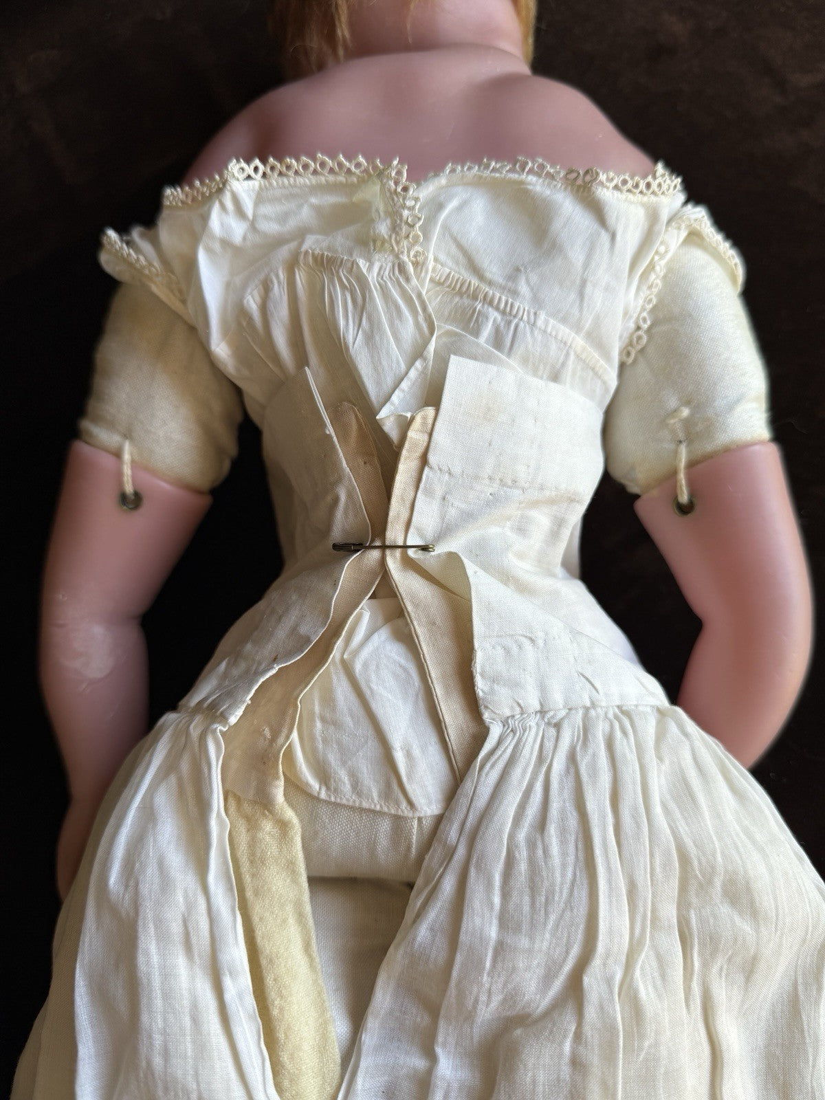 Antique English 21" Pierotti Poured Wax Doll