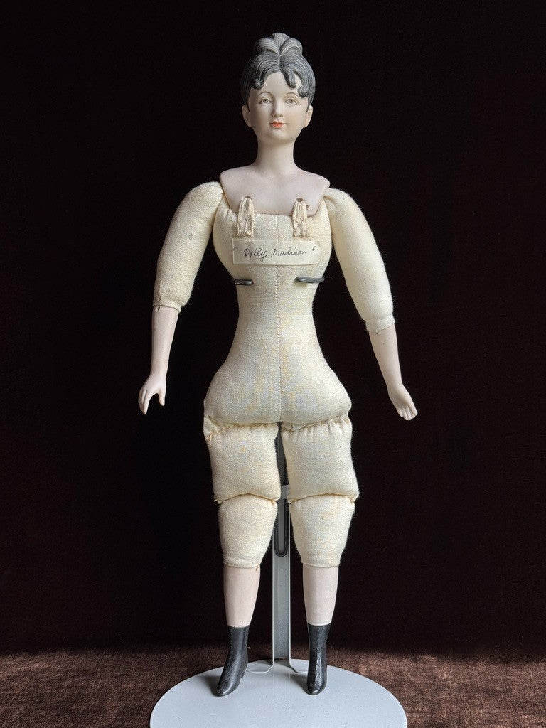 Vintage Porcelain Cloth 18.”5 Parian China Style Doll