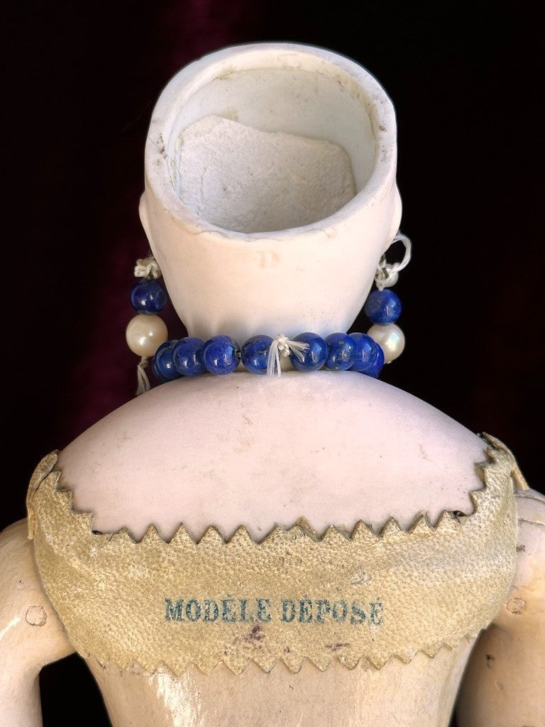 Antique French 14" Leon Casimir Bru Fashion Bisque Doll Wooden Articulated Body