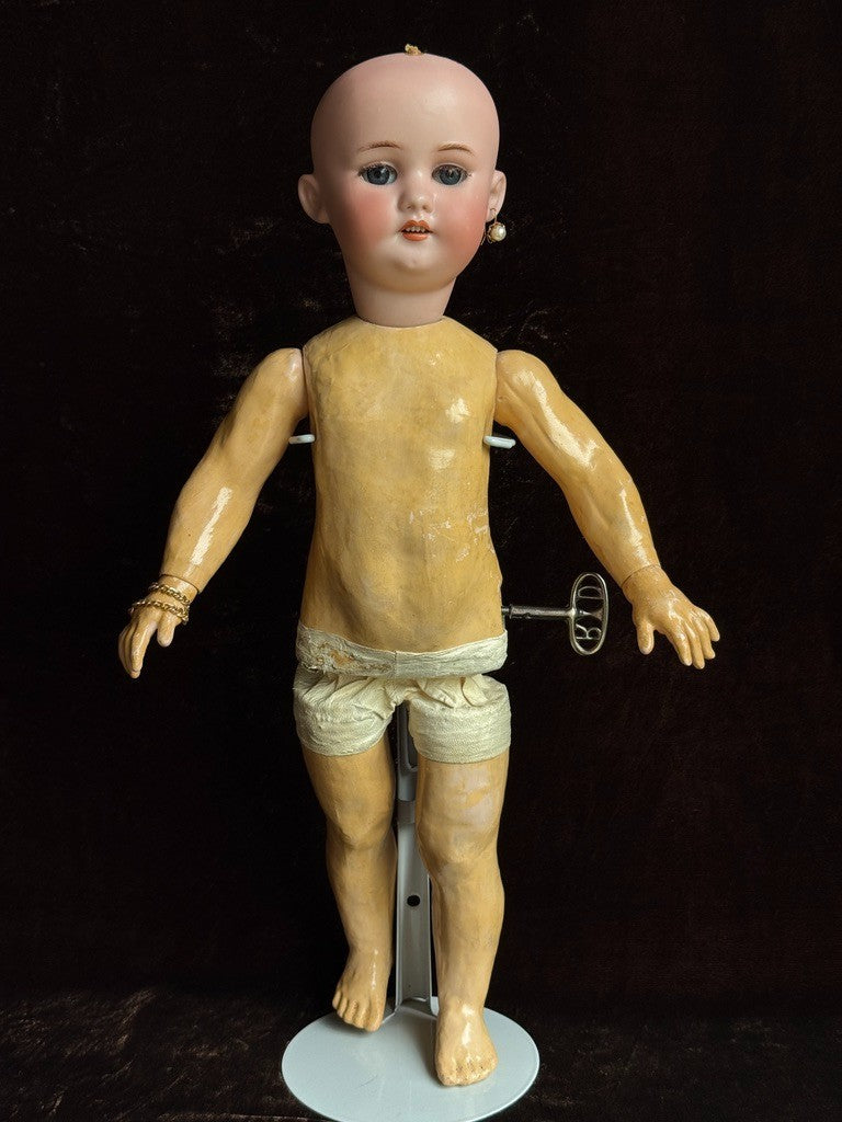 Rare Antique Simon Halbig 1039 Automation Mechanical Flirty Eyes Walking Doll