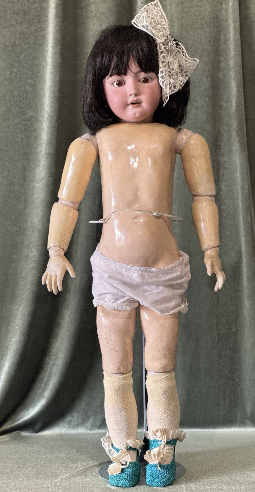 Rare Huge Antique German Heinrich  Handwerck 38 1/2” Doll Mold 79 Bisque Head