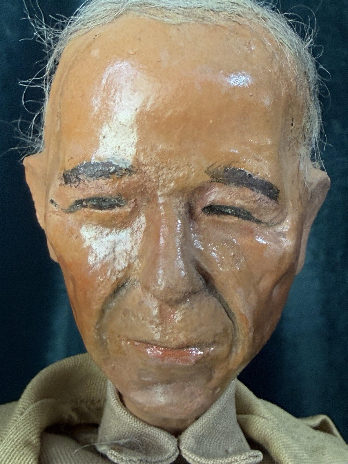 Character General Douglas MacArthur (?) 25” Stockinete Doll by Bernard Ravca (?)