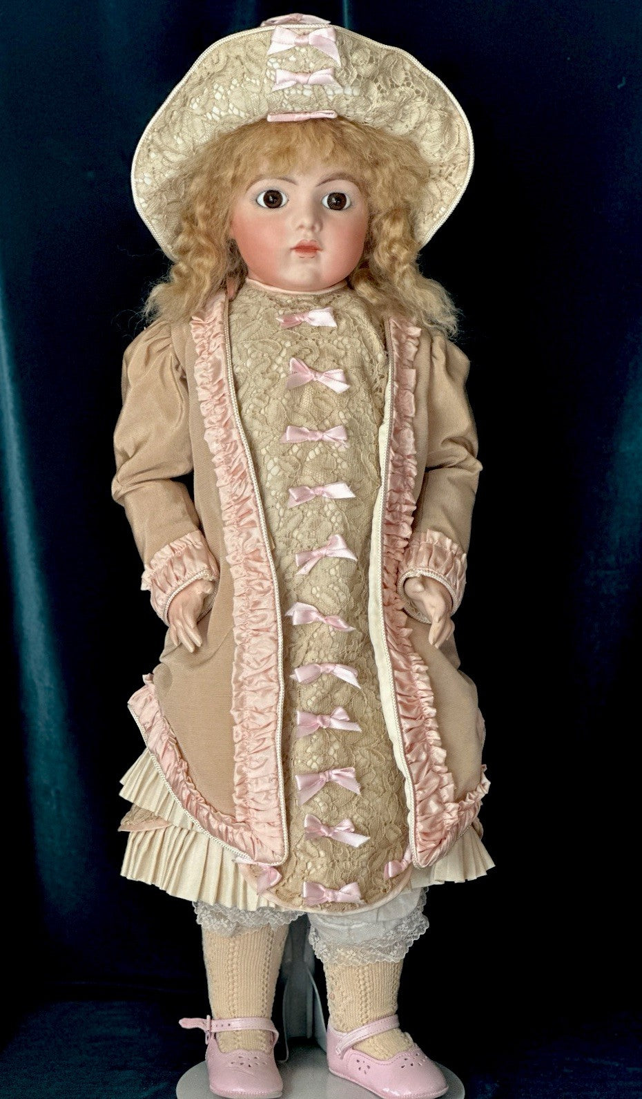 Vintage Artist Reproduction of Antique French Bru Jne 27” Doll Porcelain Head