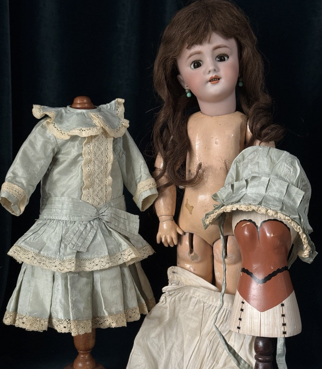 Antique German/French Tete Jumeau Simon Halbig Dep Bisque Head 19” Doll