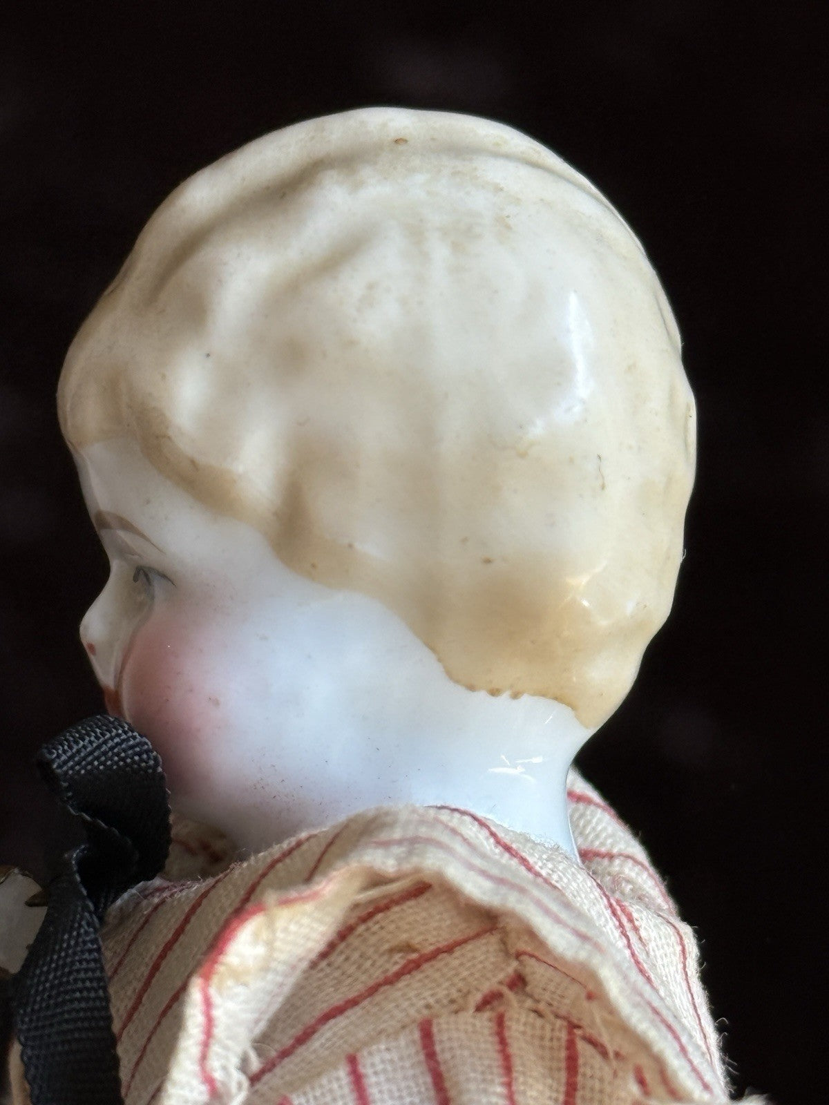Antique German Cabinet Size 8” Lowbrow China Head Male Doll