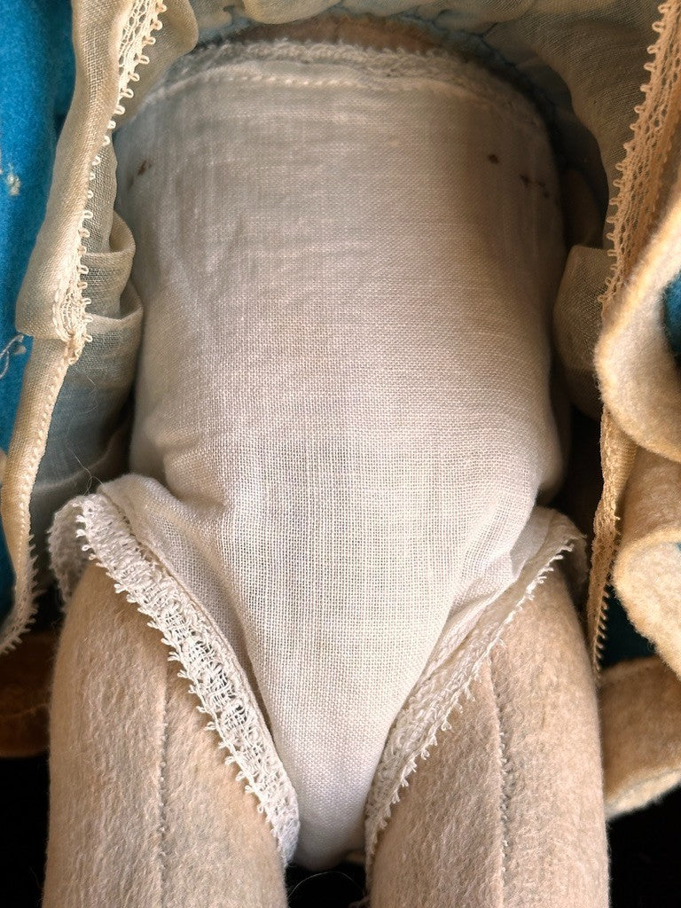 Vintage Italian 12” Lenci 111 Felt Cloth Character Girl Doll