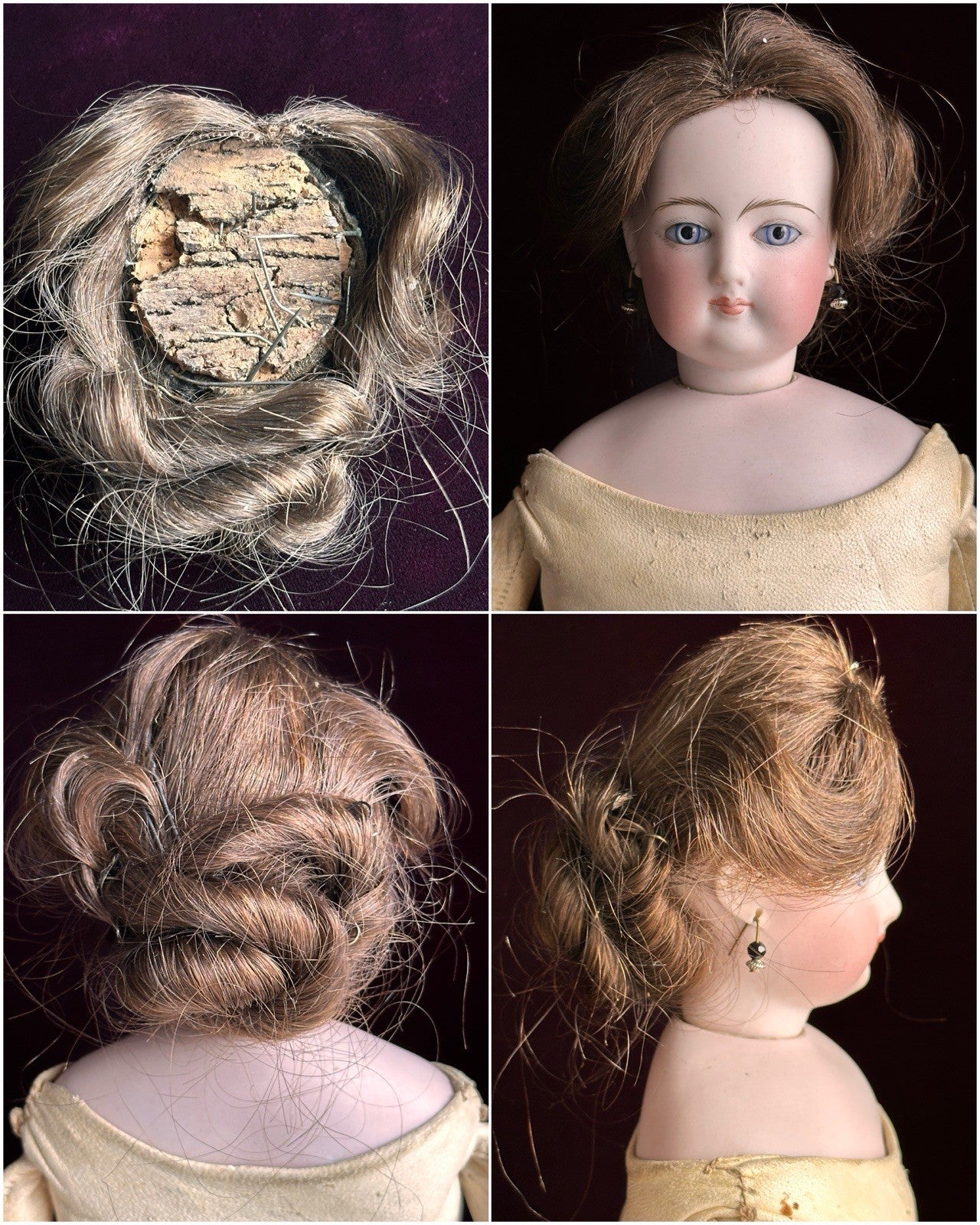 Antique French 18” Francis Gaultier Bisque Head Fashion Bebe Doll with Extras