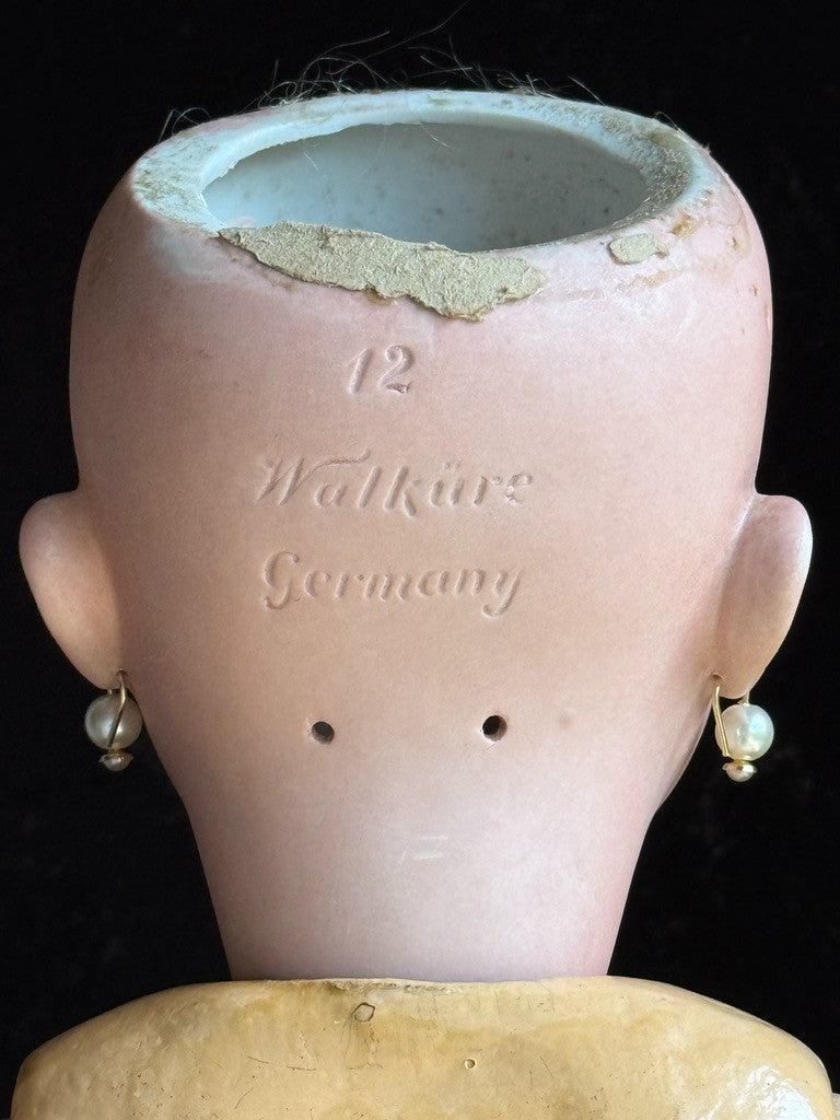 Antique German 23” Walkure Bisque Head Composition Body Doll