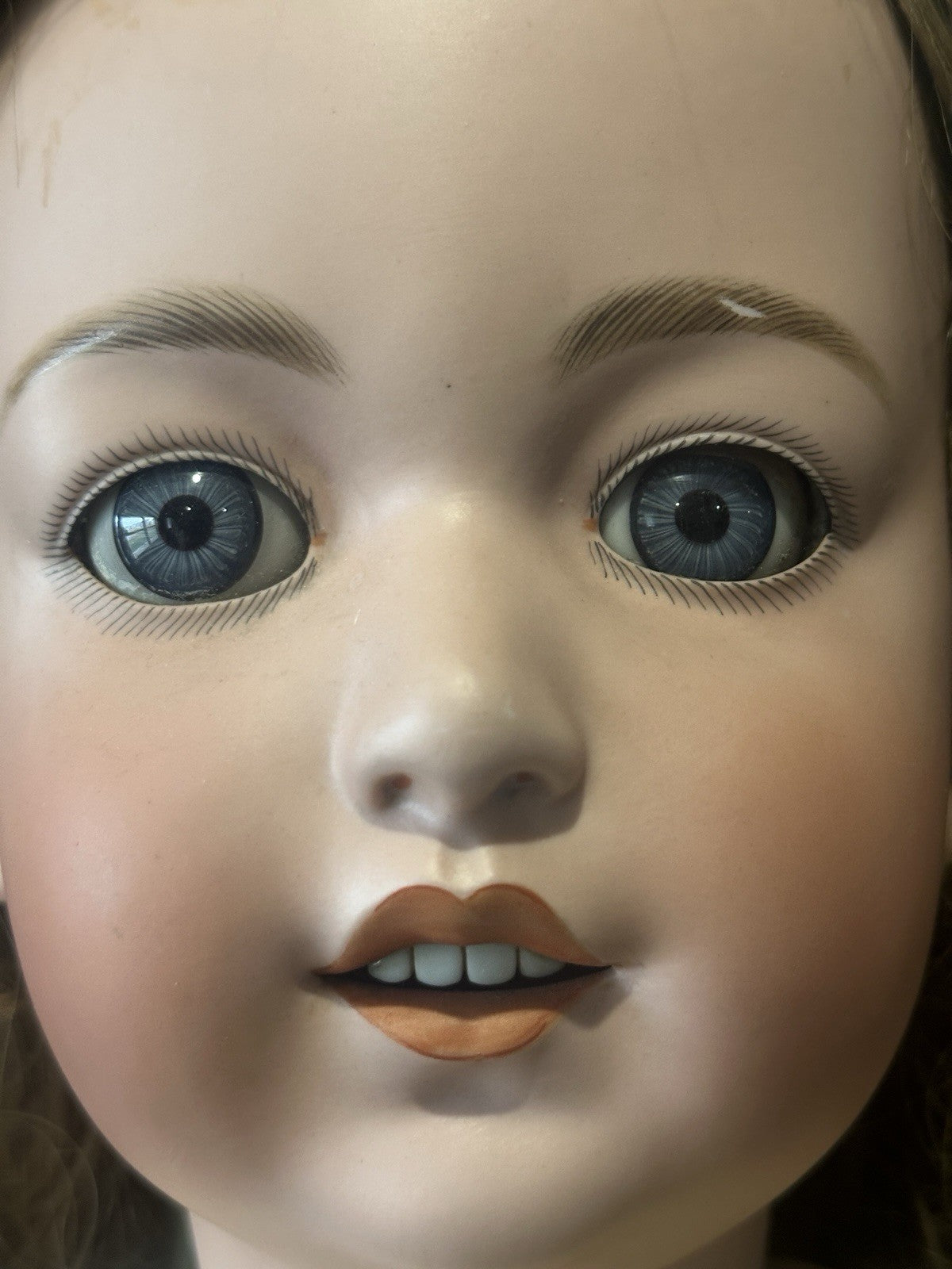 Rare!! Huge 40” Antique German Gebruder Heubach Doll Dep Bisque Head Comp Body