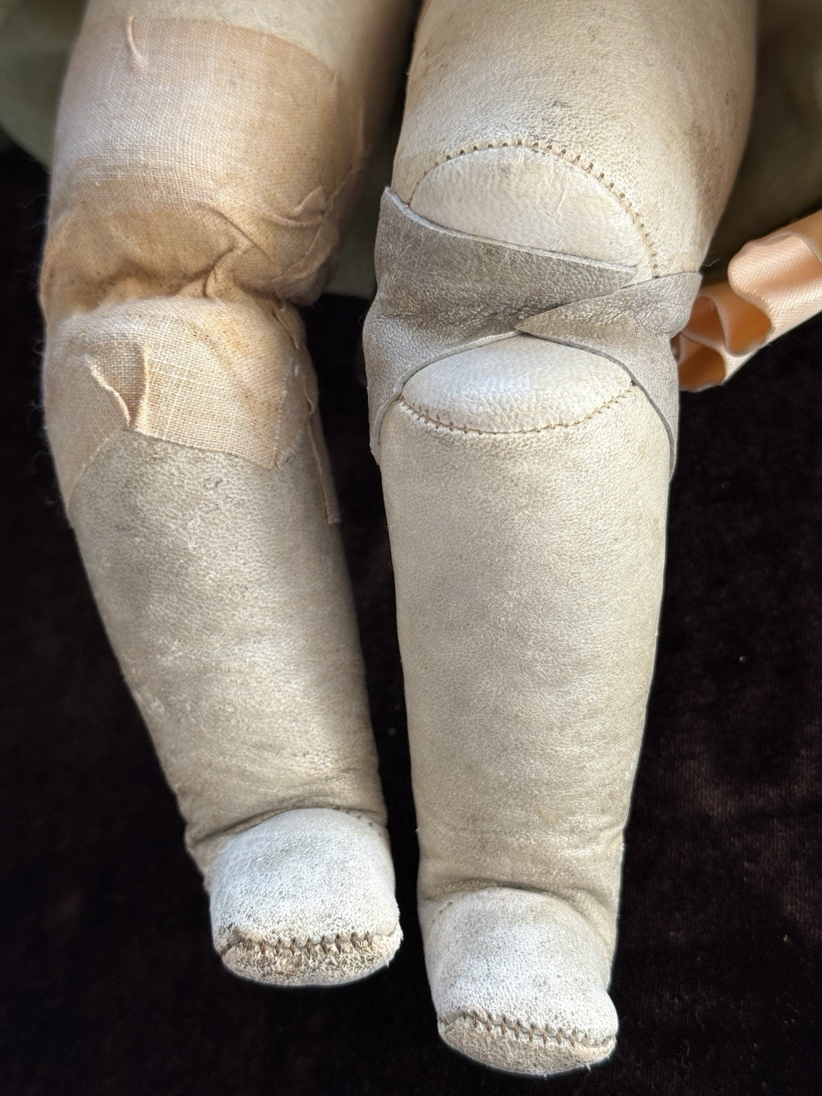 Antique German 20” Gebrüder Kuhnlenz (?) Bisque Shoulder Head Doll