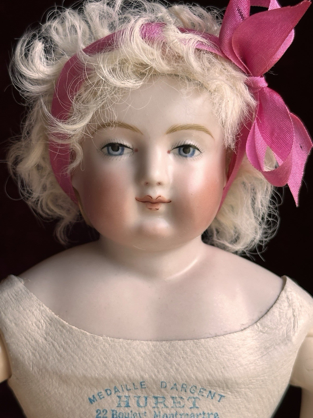Collectible 15.5” Porcelain Repro of Antique French Huret China Fashion Doll