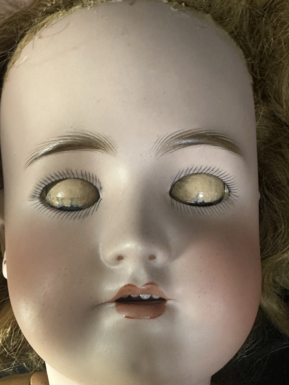 Antique German Handwerck Simon Halbig 28” Doll Bisque Head Composition Body