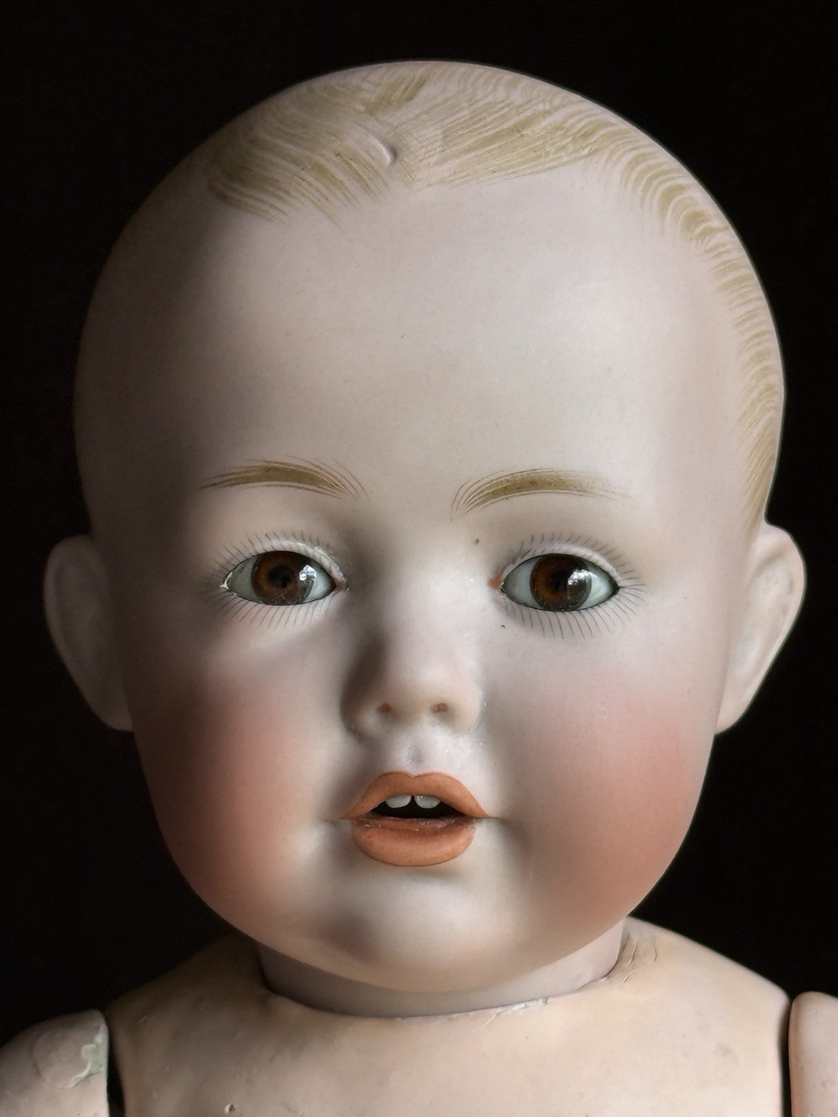 Antique German 12” Kestner JDK Hilda Bisque Head Baby Doll