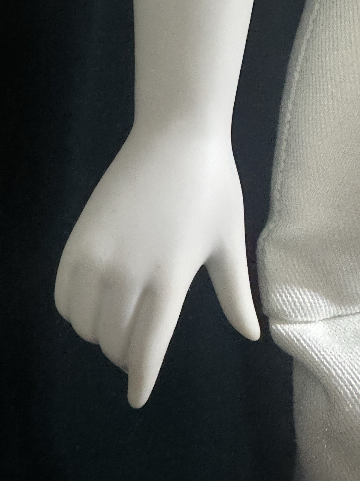 Antique German 28” Flat Top Highbrow China Parian Shoulder Head Blonde Doll