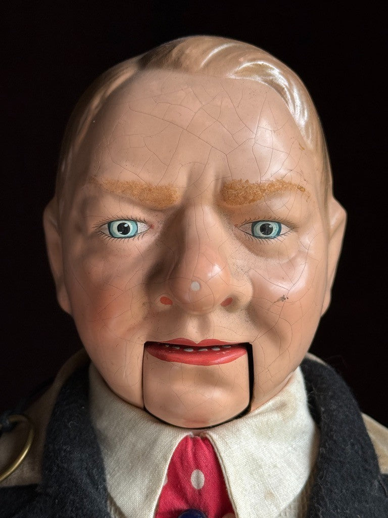 Rare Vintage American Effanbee Composition WC Fields Ventriloquis Portrait Doll