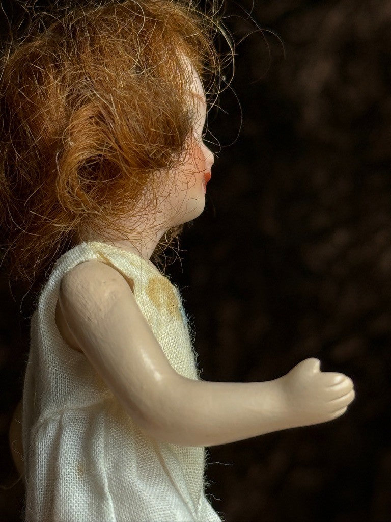 Miniature 4.5" Porcelain Composition Reproduction Antique French Dollhouse Doll