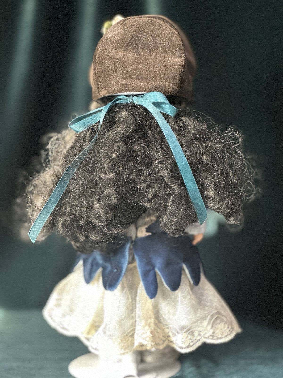 Vintage All Porcelain Reproduction of Antique French Bru Jne 13” Doll
