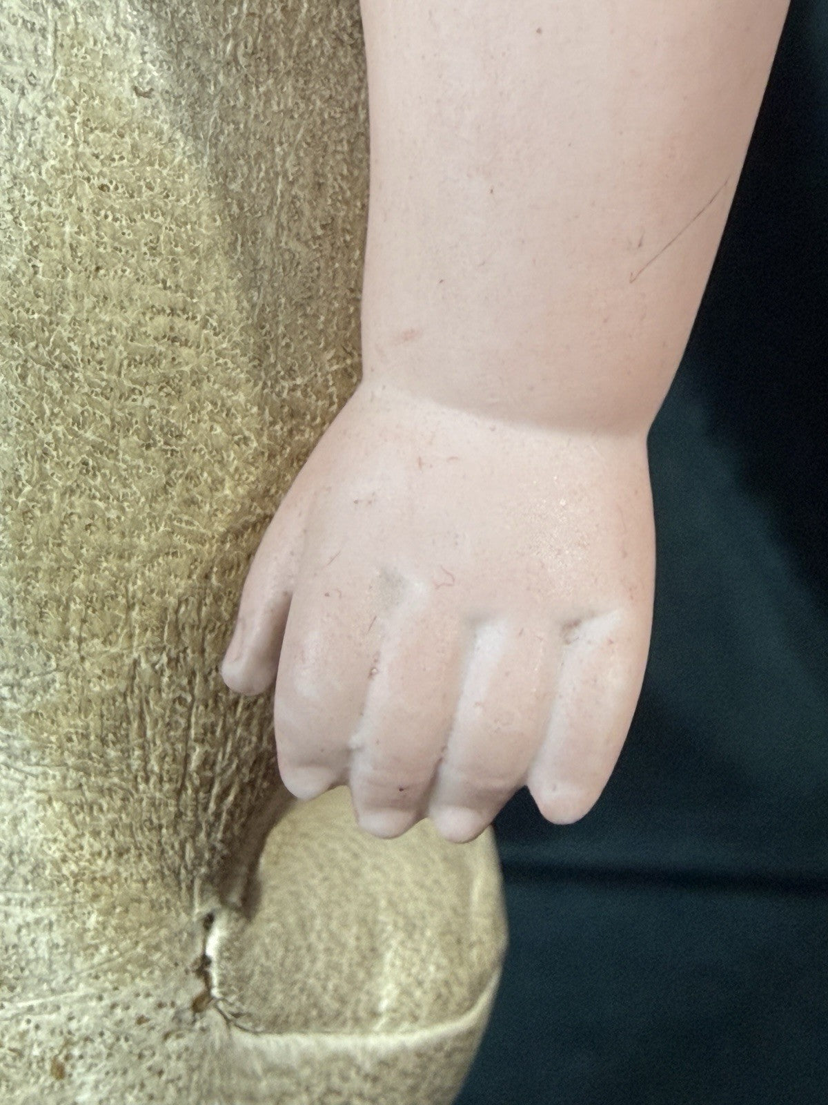 Antique German 15” Kestner 154 Dep 5 Doll Bisque Head Leather Kid Body