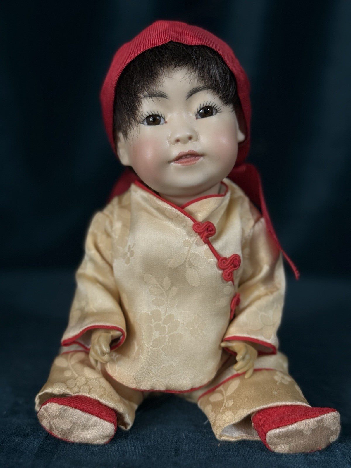 Vintage Repro of Antique German Kestner JDK 243 Oriental 10” Doll By Opal Butler
