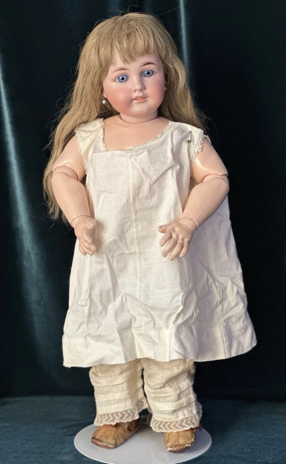 Antique German 23” Gebruder Kuhnlenz 44.31 DEP Bisque Head Doll