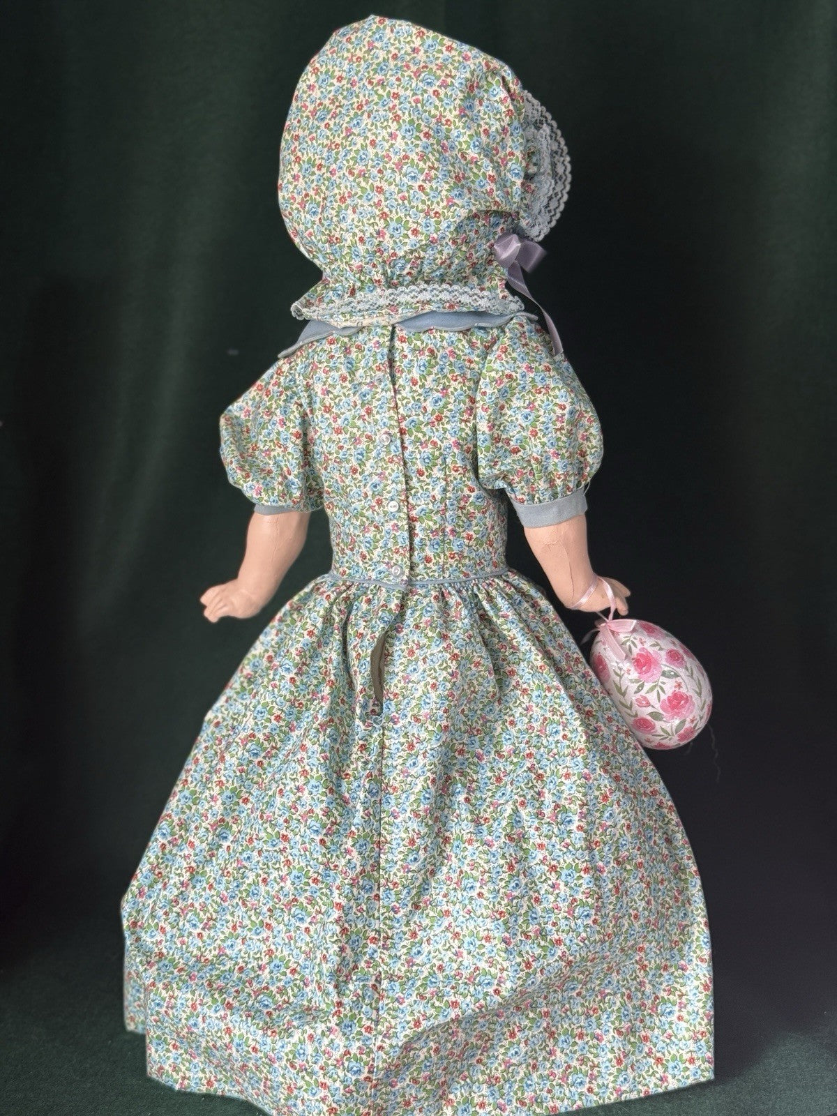 Antique German Paper Mache 24” Doll with Glass Eyes