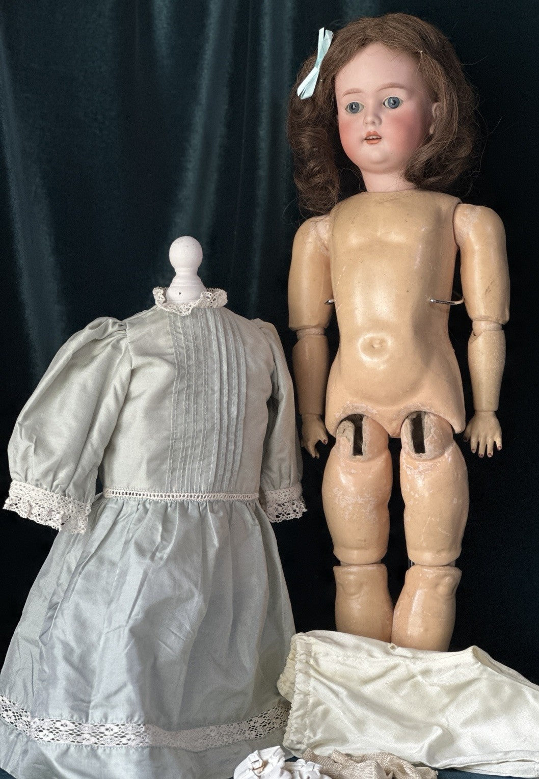 Antique German C.M. Bergmann Bisque Head 22” Doll